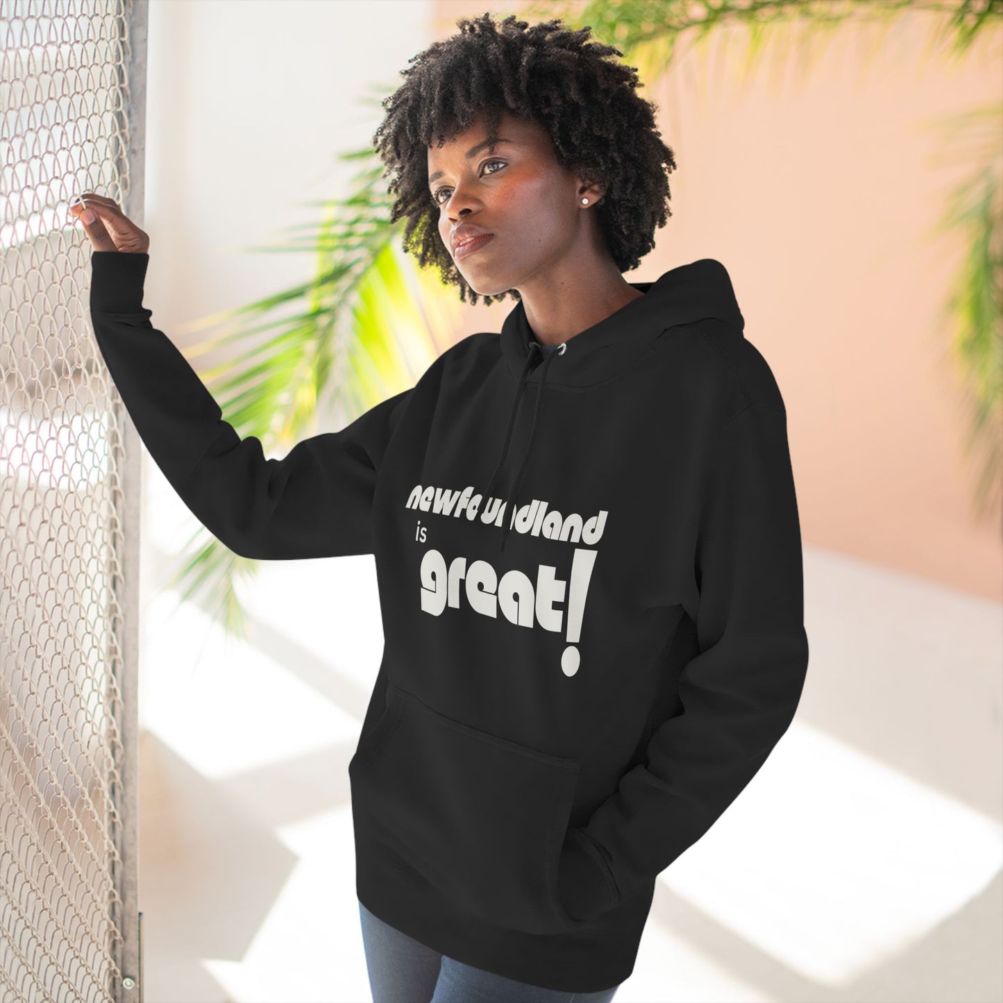 Three-Panel Fleece Hoodie